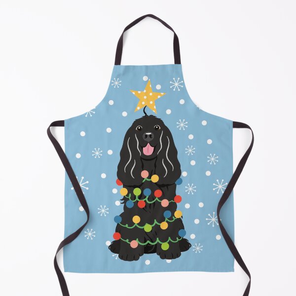 Item preview, Black Cocker Spaniel Christmas Tree designed and sold by Lulupainting.