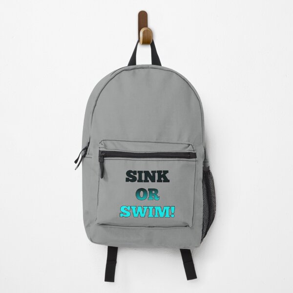 Item preview, SINK OR SWIM! Type Font, black, Light Blue, with black trim designed and sold by AASparksDesigns.