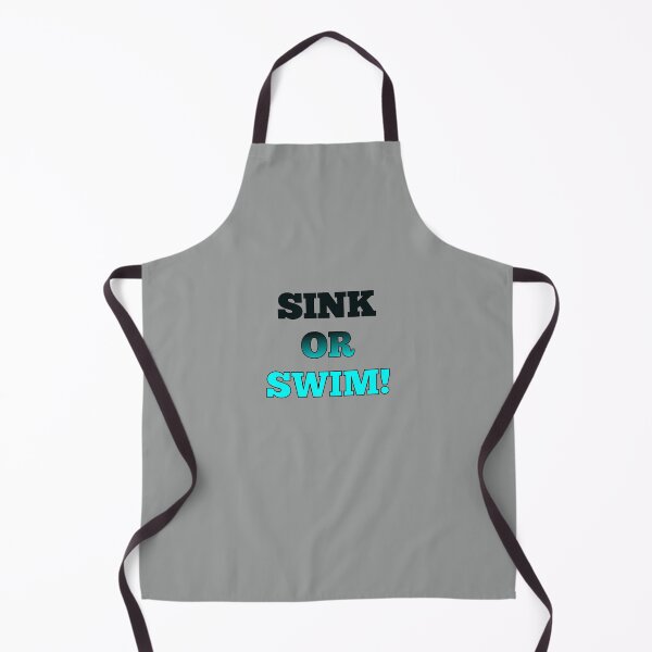 Item preview, SINK OR SWIM! Type Font, black, Light Blue, with black trim designed and sold by AASparksDesigns.