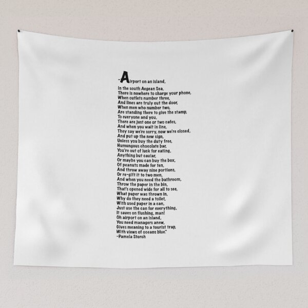 Item preview, Airport on an Island Poem Quote Edition designed and sold by Pamela Storch.