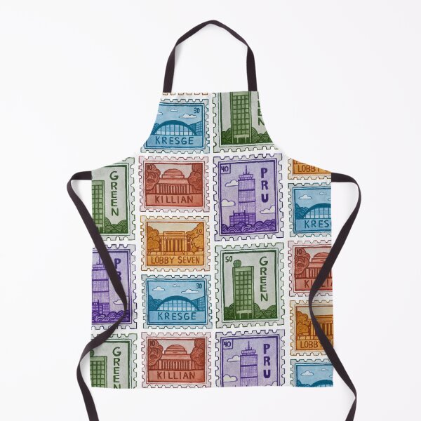 Item preview, Faux Vintage Watercolor Stamps Depicting MIT and Boston designed and sold by WrenInFlight.