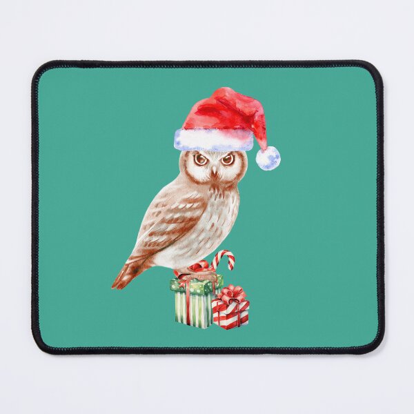 Item preview, Festive Christmas Present Santa Hat Bird Owl designed and sold by IntoClearWater.