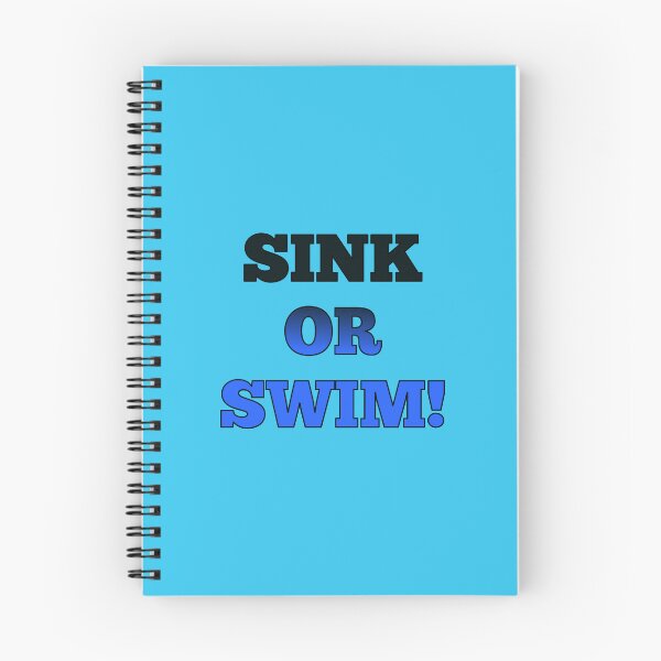 Item preview, SINK OR SWIM! Type Font, black, Cobalt Blue, with black trim designed and sold by AASparksDesigns.