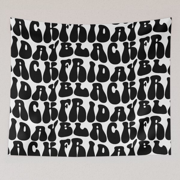 Item preview, Black Friday Text Monochrome White designed and sold by Meepuruproject.