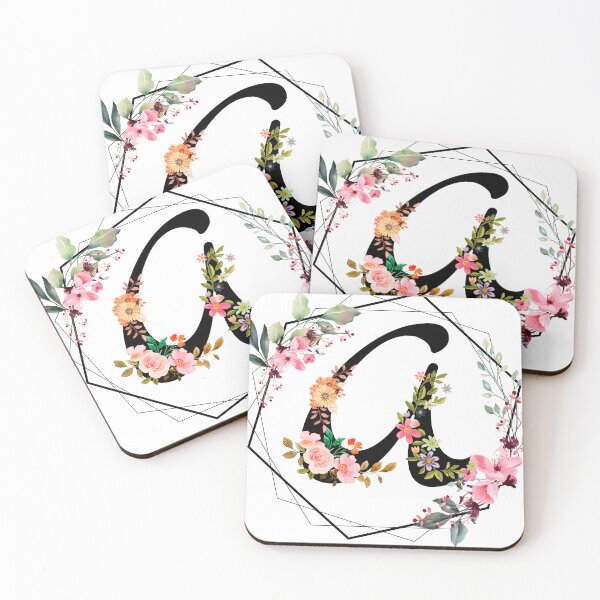 Item preview, A monogram flowers, botanical designed and sold by OmikronStore.