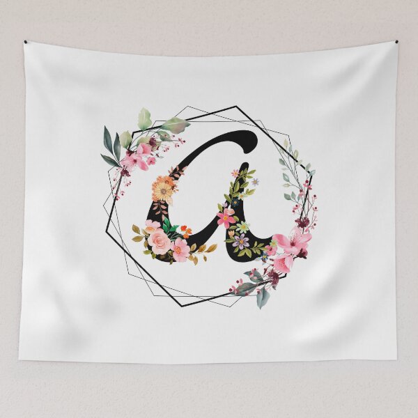 Item preview, A monogram flowers, botanical designed and sold by OmikronStore.