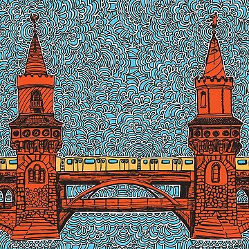 Artwork thumbnail, Oberbaumbrücke Berlin by kpdesign