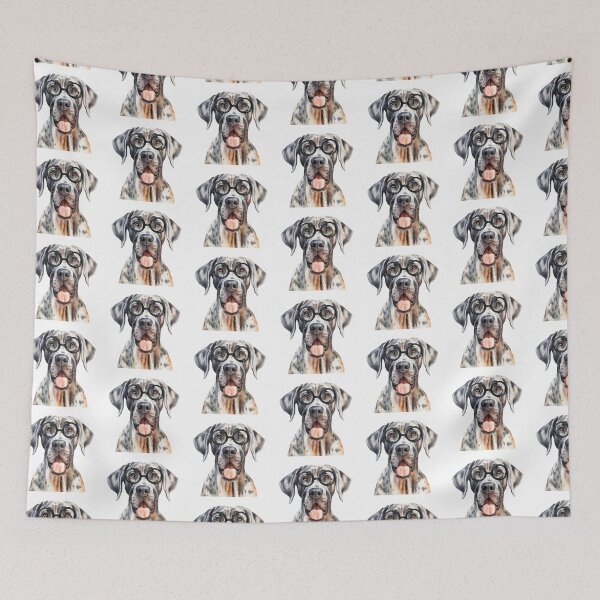 Item preview, Watercolor Great Dane Wearing Glasses  designed and sold by TheAnimalZ00.