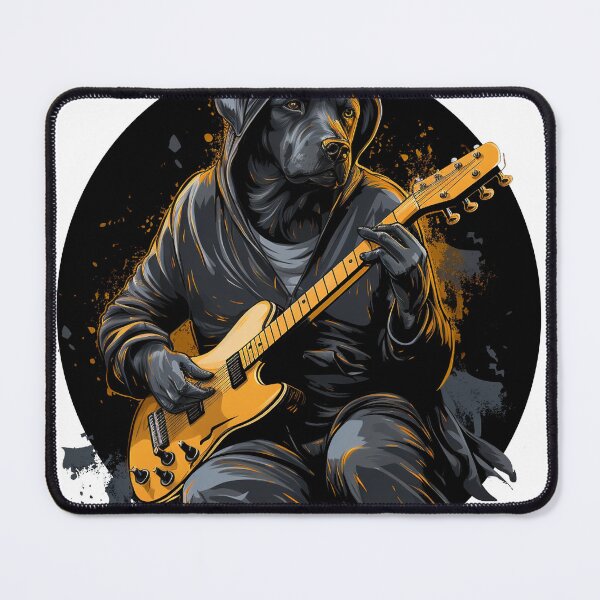 Item preview, "Leather & Licks: A Pug's Epic Guitar Solo" designed and sold by Jaklon raoufes.