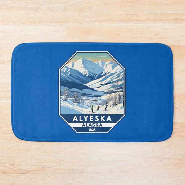 Item preview, Alyeska Alaska Winter Travel Art Emblem designed and sold by KrisSidDesigns.