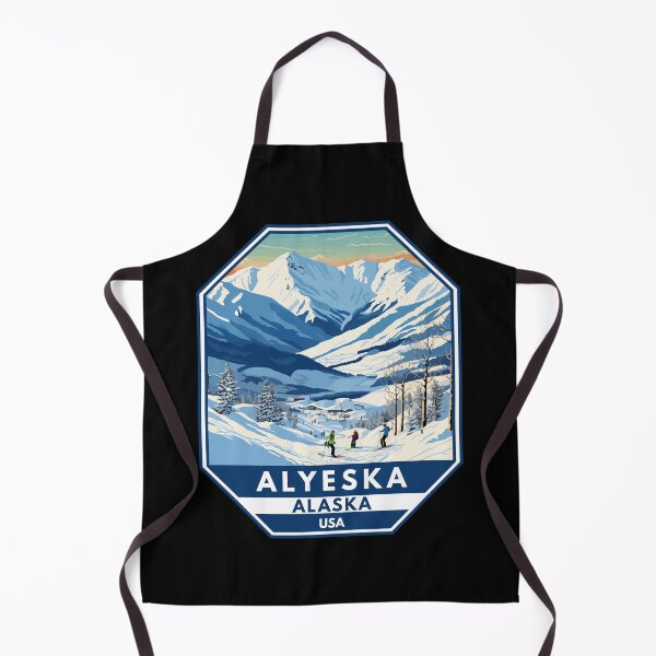 Item preview, Alyeska Alaska Winter Travel Art Emblem designed and sold by KrisSidDesigns.