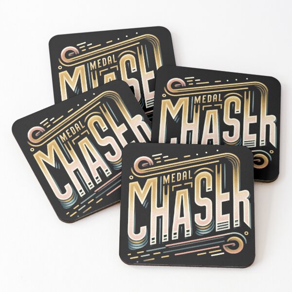 Item preview, Medal Chaser - Triathlon Victory Typography designed and sold by Triathlongram.