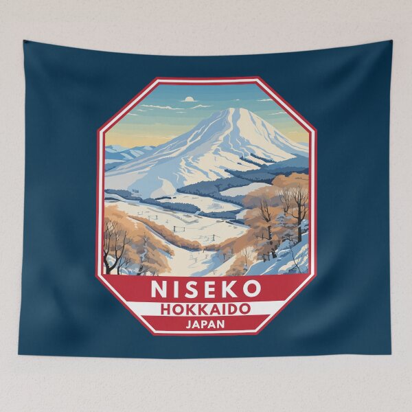 Item preview, Niseko Hokkaido Japan Winter Travel Art Emblem designed and sold by KrisSidDesigns.