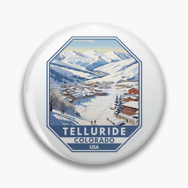 Item preview, Telluride Colorado Winter Travel Art Emblem designed and sold by KrisSidDesigns.