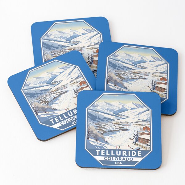 Item preview, Telluride Colorado Winter Travel Art Emblem designed and sold by KrisSidDesigns.