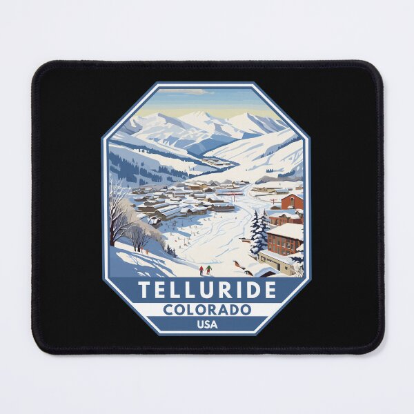 Item preview, Telluride Colorado Winter Travel Art Emblem designed and sold by KrisSidDesigns.