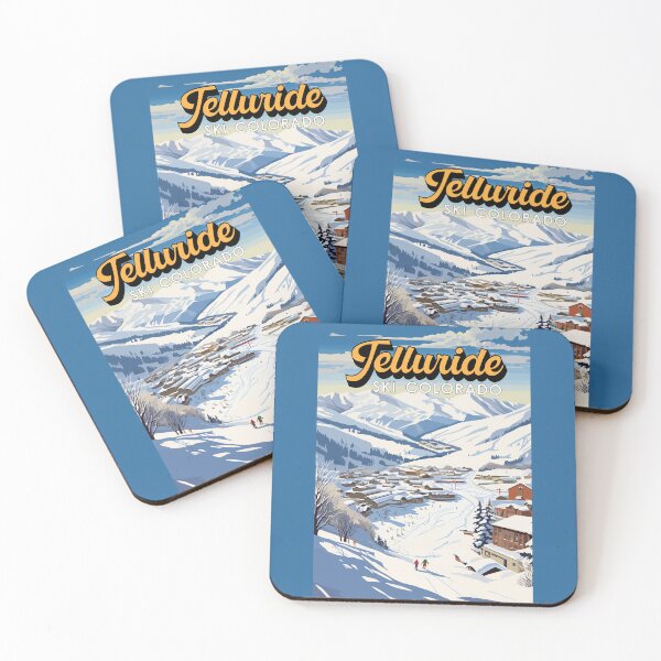 Item preview, Telluride Colorado Winter Travel Art Vintage designed and sold by KrisSidDesigns.