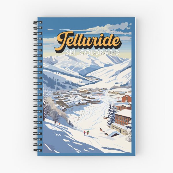 Item preview, Telluride Colorado Winter Travel Art Vintage designed and sold by KrisSidDesigns.