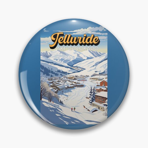 Item preview, Telluride Colorado Winter Travel Art Vintage designed and sold by KrisSidDesigns.