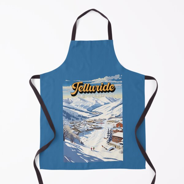 Item preview, Telluride Colorado Winter Travel Art Vintage designed and sold by KrisSidDesigns.