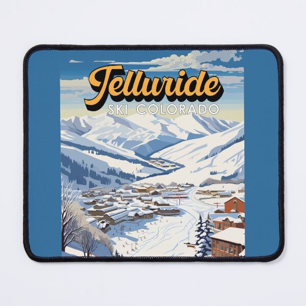 Item preview, Telluride Colorado Winter Travel Art Vintage designed and sold by KrisSidDesigns.