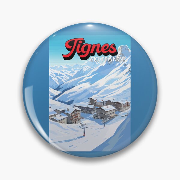 Item preview, Tignes France Winter Travel Art Vintage designed and sold by KrisSidDesigns.