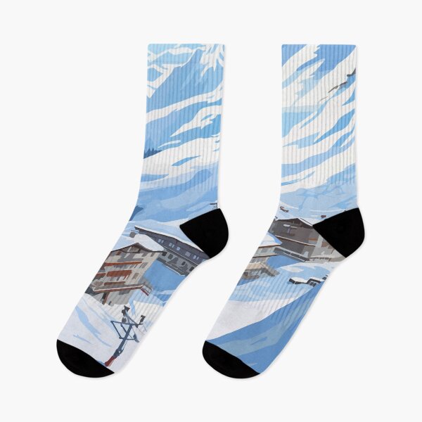 Item preview, Tignes France Winter Travel Art Vintage designed and sold by KrisSidDesigns.