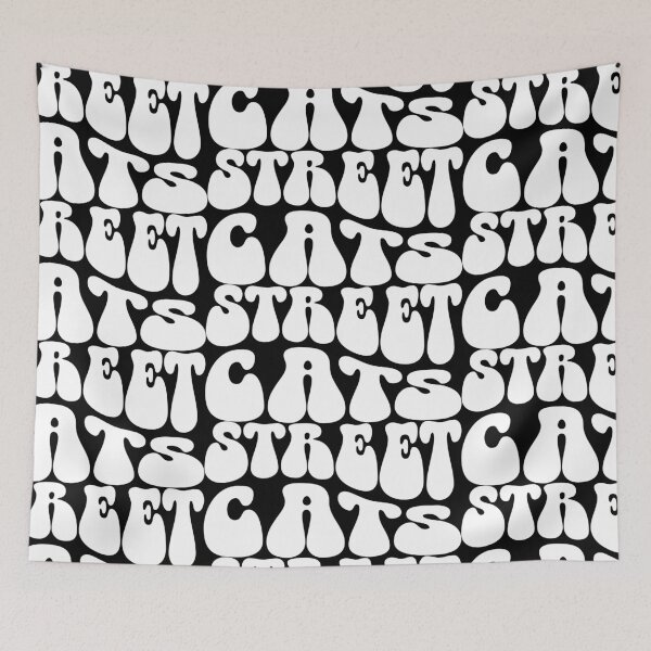 Item preview, Street Cats Text Monochrome Black designed and sold by Meepuruproject.
