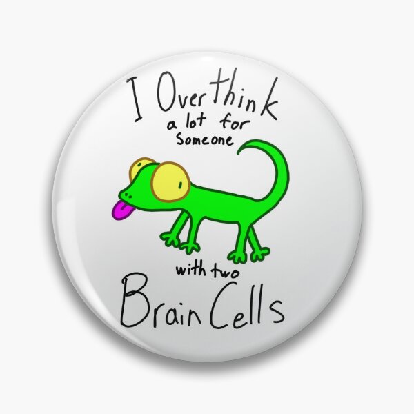 Item preview, I Overthink a Lot For Someone With 2 Braincells Lizard designed and sold by Blue Evans.