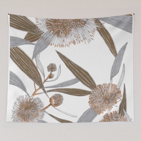 Item preview, Hakea flowers gold silver designed and sold by blueidesign.