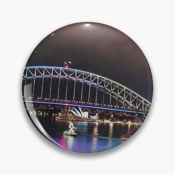 Item preview, Sydney Harbour Bridge Vivid Sydney 2023 from North Sydney Side designed and sold by Lauren Elizabeth Photograhy AU.