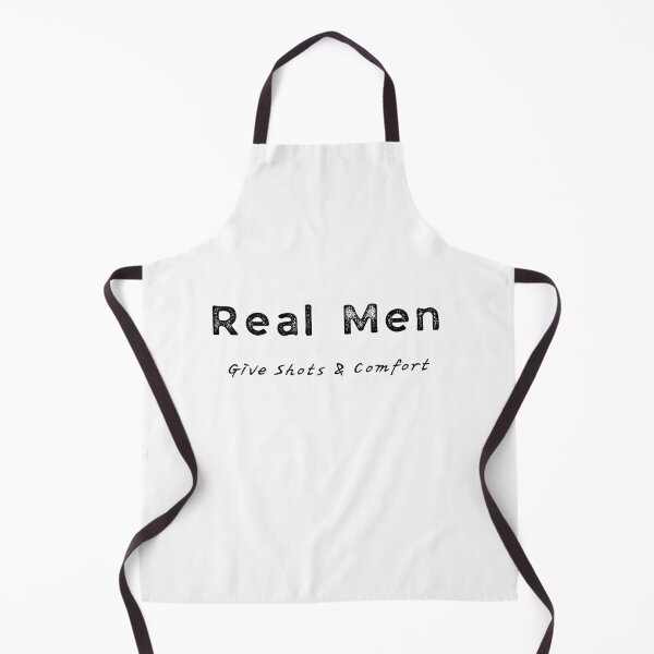 Item preview, Real Men Give Shots And Comfort Black designed and sold by TugForkFinds.
