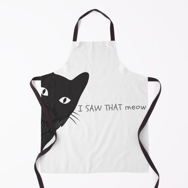Item preview, A black cat with a beard says, i saw that meow designed and sold by attakorn.