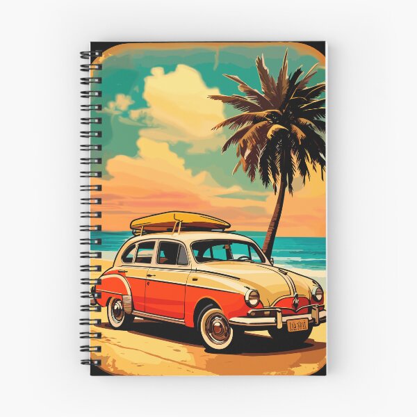 Item preview, retro car on the beach. designed and sold by OmikronStore.