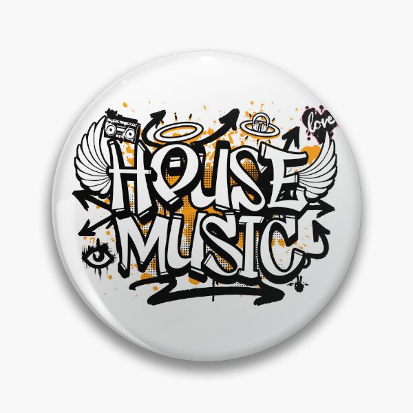 Item preview, HOUSE MUSIC  - Graffiti Steez (Black/Orange)  designed and sold by Discothreadz.