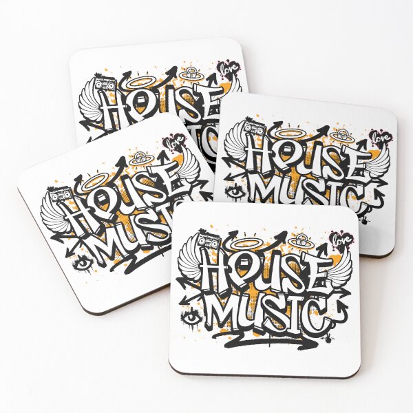 Item preview, HOUSE MUSIC  - Graffiti Steez (Black/Orange)  designed and sold by Discothreadz.