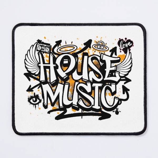 Item preview, HOUSE MUSIC  - Graffiti Steez (Black/Orange)  designed and sold by Discothreadz.