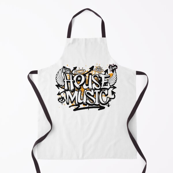 Item preview, HOUSE MUSIC - Graffiti Steez (Black/Orange) designed and sold by Discothreadz.