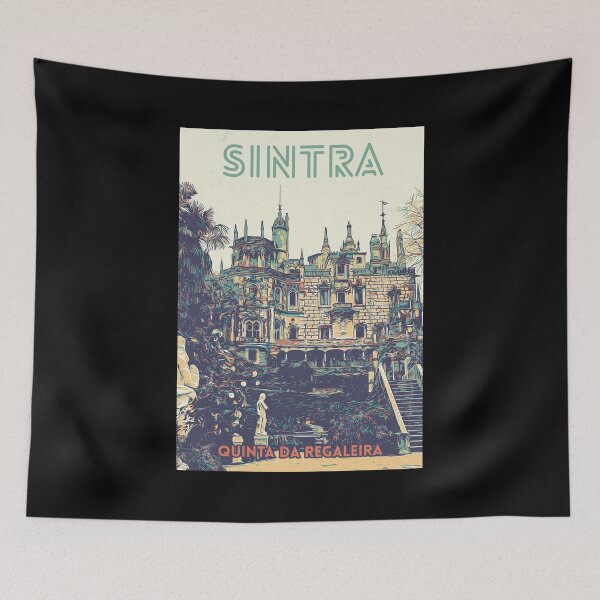 Item preview, Sintra Regaleira Palace Illustration Print - Artistic Portugal designed and sold by Lemomo-artworks.