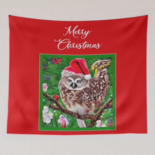 Item preview, Christmas Owl Red Hat designed and sold by Astralia.