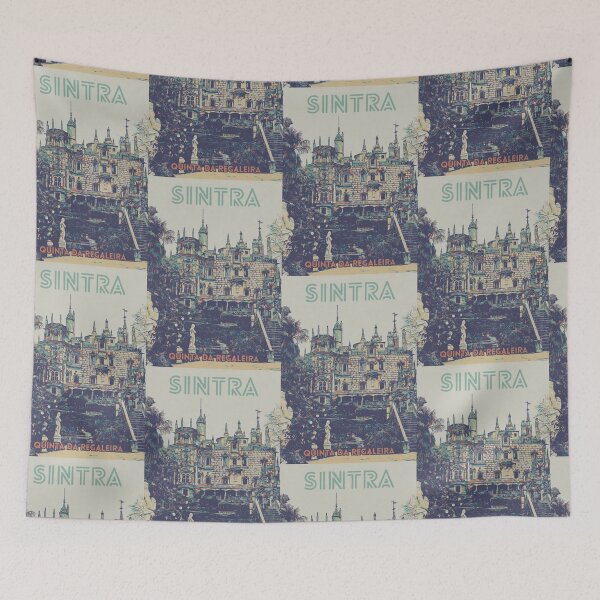 Item preview, Sintra Regaleira Palace Illustration Print - Artistic Portugal designed and sold by Lemomo-artworks.