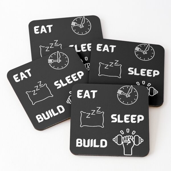 Item preview, EAT SLEEP BUILD REPEAT 2 designed and sold by darkthings design.