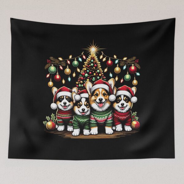 Item preview, Corgi Dog Family Christmas Light Vintage Ugly Sweater Santa's Hat Xmas designed and sold by JoelFox165.