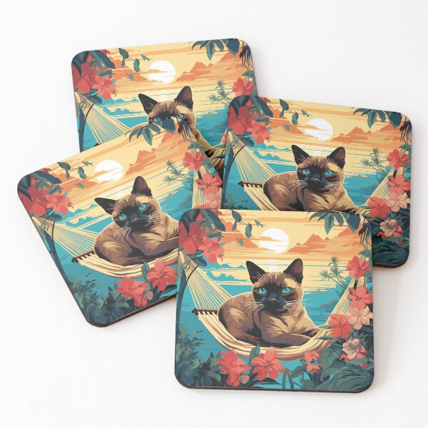 Item preview, "Siamese Sunset - Tropical Cat Retreat" designed and sold by Flo974.