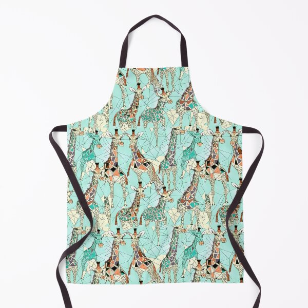 Item preview, Blue and Yellow Geometric Giraffes Pattern designed and sold by Geonimalia.