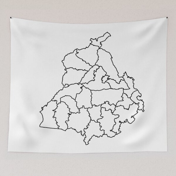 Item preview, Map of Punjab designed and sold by PurpleClouds26.