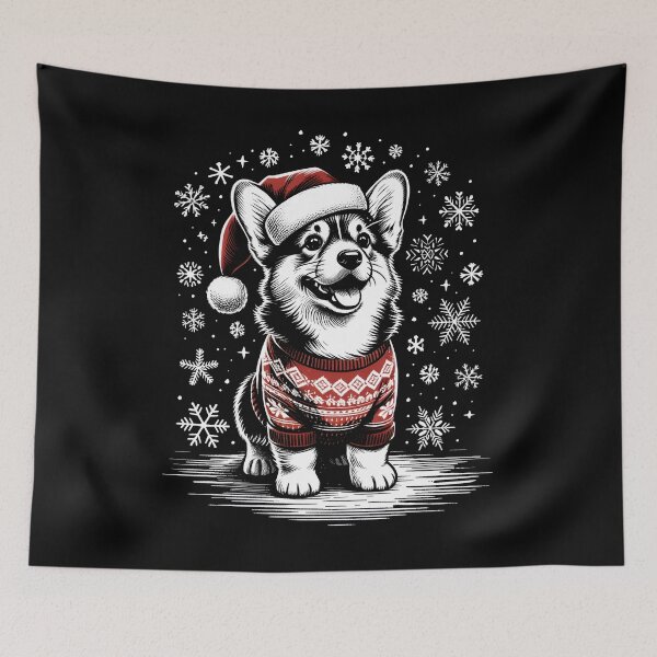 Item preview, Corgi Dog Christmas Funny Vintage Ugly Sweater Santa's Hat Xmas designed and sold by JoelFox165.