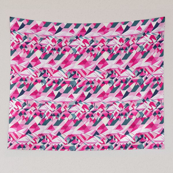 Item preview, Geometric Pink Flamingos Pattern designed and sold by Geonimalia.