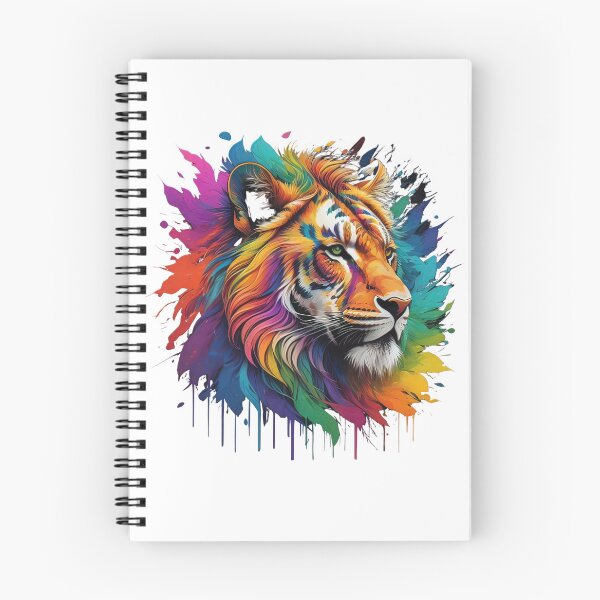 Item preview, Tiger head and colorful splashes designed and sold by Sanan Israyilli.