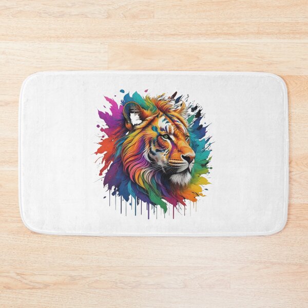 Item preview, Tiger head and colorful splashes designed and sold by Sanan Israyilli.